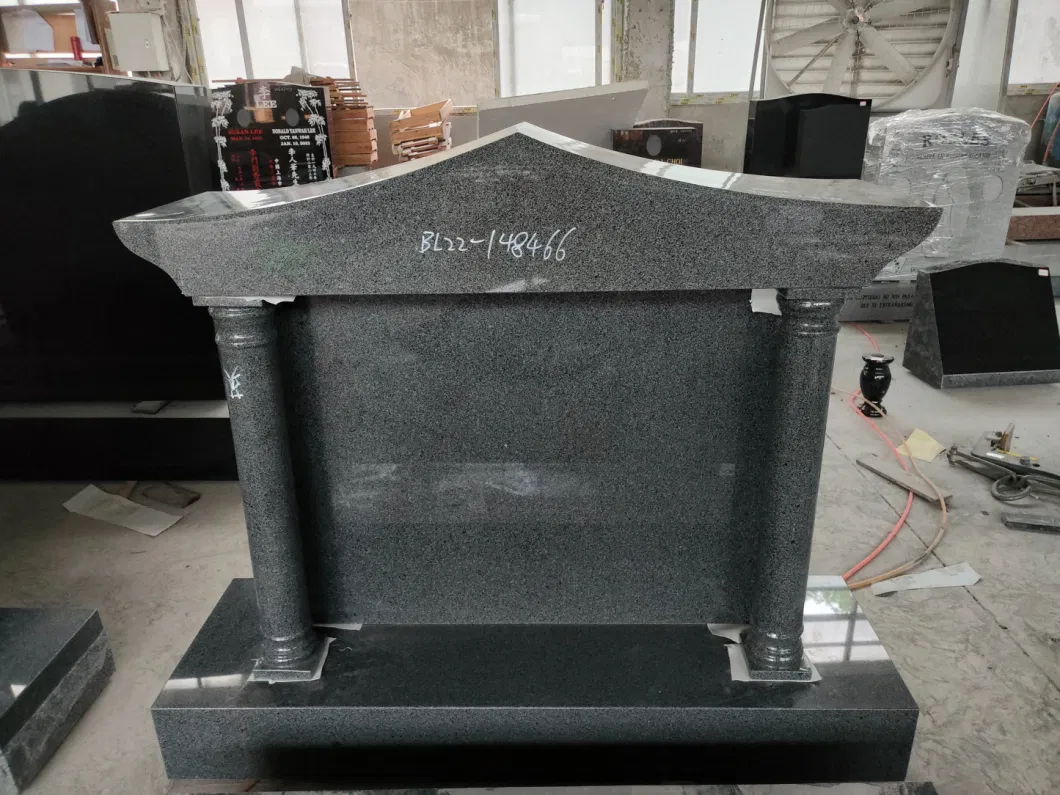 Factory Supply Temple Shape Tombstone Oxford Regal Granite Gravestone